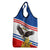 Serbia and Montenegro National Day Grocery Bag Eagle With Mimosa Flower