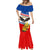 Serbia and Montenegro National Day Mermaid Dress Eagle With Mimosa Flower - Wonder Print Shop