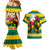 Togo Independence Day Couples Matching Mermaid Dress and Hawaiian Shirt Lion With Rosa Flag Style - Wonder Print Shop