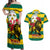 Togo Independence Day Couples Matching Off Shoulder Maxi Dress and Hawaiian Shirt Lion With Rosa Flag Style - Wonder Print Shop