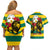 Togo Independence Day Couples Matching Off Shoulder Short Dress and Hawaiian Shirt Lion With Rosa Flag Style - Wonder Print Shop