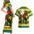 Togo Independence Day Couples Matching Short Sleeve Bodycon Dress and Hawaiian Shirt Lion With Rosa Flag Style - Wonder Print Shop