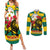 Togo Independence Day Couples Matching Summer Maxi Dress and Long Sleeve Button Shirt Lion With Rosa Flag Style - Wonder Print Shop