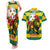 Togo Independence Day Couples Matching Tank Maxi Dress and Hawaiian Shirt Lion With Rosa Flag Style - Wonder Print Shop