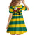 Togo Independence Day Family Matching Long Sleeve Bodycon Dress and Hawaiian Shirt Lion With Rosa Flag Style - Wonder Print Shop