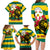 Togo Independence Day Family Matching Long Sleeve Bodycon Dress and Hawaiian Shirt Lion With Rosa Flag Style - Wonder Print Shop