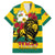 Togo Independence Day Family Matching Long Sleeve Bodycon Dress and Hawaiian Shirt Lion With Rosa Flag Style - Wonder Print Shop