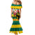 Togo Independence Day Family Matching Mermaid Dress and Hawaiian Shirt Lion With Rosa Flag Style - Wonder Print Shop