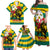 Togo Independence Day Family Matching Off Shoulder Maxi Dress and Hawaiian Shirt Lion With Rosa Flag Style - Wonder Print Shop