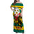 Togo Independence Day Family Matching Off Shoulder Maxi Dress and Hawaiian Shirt Lion With Rosa Flag Style - Wonder Print Shop