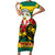 Togo Independence Day Family Matching Short Sleeve Bodycon Dress and Hawaiian Shirt Lion With Rosa Flag Style - Wonder Print Shop