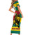 Togo Independence Day Family Matching Short Sleeve Bodycon Dress and Hawaiian Shirt Lion With Rosa Flag Style - Wonder Print Shop