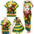 Togo Independence Day Family Matching Tank Maxi Dress and Hawaiian Shirt Lion With Rosa Flag Style - Wonder Print Shop