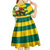 Togo Independence Day Kid Short Sleeve Dress Lion With Rosa Flag Style - Wonder Print Shop