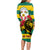 Togo Independence Day Long Sleeve Bodycon Dress Lion With Rosa Flag Style - Wonder Print Shop