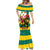 Togo Independence Day Mermaid Dress Lion With Rosa Flag Style - Wonder Print Shop