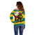 Togo Independence Day Off Shoulder Sweater Lion With Rosa Flag Style - Wonder Print Shop