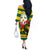 Togo Independence Day Off The Shoulder Long Sleeve Dress Lion With Rosa Flag Style - Wonder Print Shop