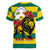 Togo Independence Day Women V Neck T Shirt Lion With Rosa Flag Style - Wonder Print Shop