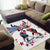 USA vs Canada Ice Hockey Face Off Area Rug Stars Maple Leaf