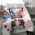 USA vs Canada Ice Hockey Face Off Bedding Set Stars Maple Leaf