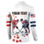 Custom USA vs Canada Ice Hockey Face Off Button Sweatshirt Stars Maple Leaf