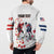 Custom USA vs Canada Ice Hockey Face Off Button Sweatshirt Stars Maple Leaf