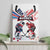 USA vs Canada Ice Hockey Face Off Canvas Wall Art Stars Maple Leaf