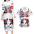 Custom USA vs Canada Ice Hockey Face Off Couples Matching Long Sleeve Bodycon Dress and Hawaiian Shirt Stars Maple Leaf