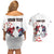 Custom USA vs Canada Ice Hockey Face Off Couples Matching Off Shoulder Short Dress and Hawaiian Shirt Stars Maple Leaf