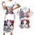 Custom USA vs Canada Ice Hockey Face Off Couples Matching Short Sleeve Bodycon Dress and Hawaiian Shirt Stars Maple Leaf