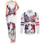 Custom USA vs Canada Ice Hockey Face Off Couples Matching Tank Maxi Dress and Long Sleeve Button Shirt Stars Maple Leaf