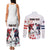 Custom USA vs Canada Ice Hockey Face Off Couples Matching Tank Maxi Dress and Long Sleeve Button Shirt Stars Maple Leaf