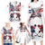 Custom USA vs Canada Ice Hockey Face Off Family Matching Long Sleeve Bodycon Dress and Hawaiian Shirt Stars Maple Leaf