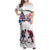 Custom USA vs Canada Ice Hockey Face Off Family Matching Off Shoulder Maxi Dress and Hawaiian Shirt Stars Maple Leaf