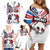 Custom USA vs Canada Ice Hockey Face Off Family Matching Off Shoulder Short Dress and Hawaiian Shirt Stars Maple Leaf