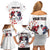 Custom USA vs Canada Ice Hockey Face Off Family Matching Off Shoulder Short Dress and Hawaiian Shirt Stars Maple Leaf