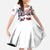 Custom USA vs Canada Ice Hockey Face Off Family Matching Short Sleeve Bodycon Dress and Hawaiian Shirt Stars Maple Leaf