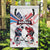 USA vs Canada Ice Hockey Face Off Garden Flag Stars Maple Leaf