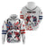 Custom USA vs Canada Ice Hockey Face Off Hoodie Stars Maple Leaf