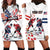 Custom USA vs Canada Ice Hockey Face Off Hoodie Dress Stars Maple Leaf