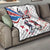 USA vs Canada Ice Hockey Face Off Quilt Stars Maple Leaf