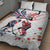 USA vs Canada Ice Hockey Face Off Quilt Bed Set Stars Maple Leaf