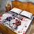 USA vs Canada Ice Hockey Face Off Quilt Bed Set Stars Maple Leaf