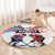 USA vs Canada Ice Hockey Face Off Round Carpet Stars Maple Leaf