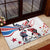 USA vs Canada Ice Hockey Face Off Rubber Doormat Stars Maple Leaf