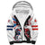 Custom USA vs Canada Ice Hockey Face Off Sherpa Hoodie Stars Maple Leaf