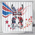 USA vs Canada Ice Hockey Face Off Shower Curtain Stars Maple Leaf