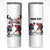 Custom USA Canada Ice Hockey Face Off Skinny Tumbler Stars Maple Leaf