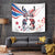 USA vs Canada Ice Hockey Face Off Tapestry Stars Maple Leaf